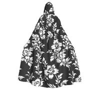 PUYhgb Abrigo de Halloween con estampado de damasco, capa de carnaval para fiestas temáticas, casas encantadas y cosplay
