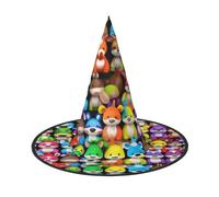 PUYhgb Aceite lindo Schnauzer Perros impresión sombrero de Halloween, ligero para la fiesta de Halloween/Carnaval, talla única se adapta a la mayoría