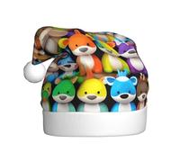 PUYhgb Aceite lindo Schnauzer Perros Imprimir Sombrero de Santa Claus, accesorio de vacaciones, sombrero de Navidad para fiestas navideñas, actuaciones de escenario