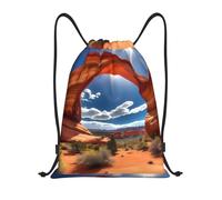 PUYhgb Arches National Park - Mochila plegable con cordón ajustable, para entrenamiento, viajes, yoga y uso diario, Black, S, Mochilas de viaje