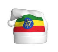 PUYhgb Bandera De Etiopía Imprimir Sombrero De Santa Claus para adultos, Accesorio De Vacaciones, Sombrero De Navidad Para Fiestas Vacacionales, Actuaciones de Etapa
