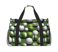 PUYhgb Bolsa de viaje con estampado de pelota de golf, bolsa de lona para la noche, bolsa de mano portátil y bolsa cruzada para deportes al aire libre