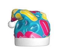 PUYhgb Bonito sombrero de Papá Noel con estampado de enfermera, accesorio de vacaciones, sombrero de Navidad para fiestas de vacaciones, actuaciones escénicas