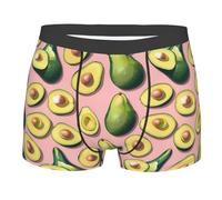 PUYhgb Calzoncillos tipo bóxer para hombre con estampado de imágenes de aguacate, calzoncillos elásticos para hombre, ropa interior de cintura elástica para comodidad durante todo el día, Negro, M