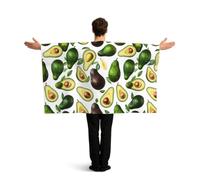 PUYhgb Capa de bandera con estampado de aguacates, disfraz de bandera de movimiento libre para ver partidos y fiestas callejeras