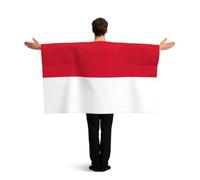 PUYhgb Capa de bandera con estampado de la bandera de Mónaco, disfraz de bandera de movimiento libre para ver partidos y fiestas callejeras