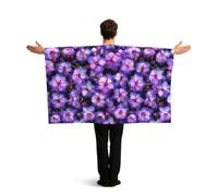 PUYhgb Capa de bandera con estampado de mariposa morada, disfraz de bandera de movimiento libre para ver partidos y fiestas callejeras