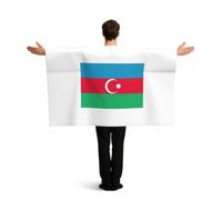 PUYhgb Capa de bandera de Azerbaiyán con estampado de bandera de Azerbaiyán, disfraz de bandera de movimiento libre para ver partidos y fiestas callejeras