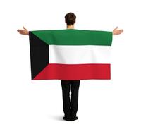 PUYhgb Capa de bandera de Kuwait, disfraz de bandera de movimiento libre para ver partidos y fiestas callejeras