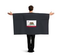 PUYhgb Capa de bandera del estado de California, disfraz de bandera de movimiento libre para ver partidos y fiestas callejeras