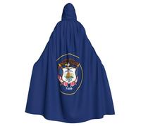 PUYhgb Capa de Halloween con estampado de bandera de Utah, capa de carnaval para fiestas temáticas, casas encantadas y cosplay