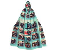 PUYhgb Colección Retro Cool Cámara Imprimir Halloween Mantel, Cabo Carnaval para fiestas temáticas, Casas Embrujadas Y Cosplay