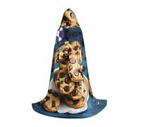 PUYhgb Cookies Food - Capa con capucha unisex con estampado de chispas de chocolate, regalo pensado para Halloween, amantes del cosplay, fiestas temáticas