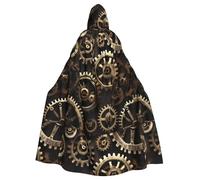 PUYhgb Cool Steampunk Gears Print Halloween Mantel, Cabo Carnaval para fiestas temáticas, Casas Embrujadas y Cosplay