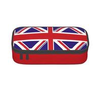 PUYhgb Estuche multifuncional de gran capacidad con estampado de bandera del Reino Unido para un fácil almacenamiento de artículos de papelería