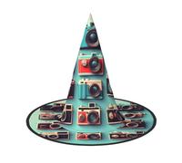 PUYhgb Gorra de Halloween con estampado de cámara retro y fresca, ligera para fiesta de Halloween/carnaval, talla única