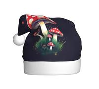 PUYhgb Hongos Mágicos Imprimir Sombrero de Santa Claus, accesorio de vacaciones, sombrero de Navidad para fiestas navideñas, actuaciones de escenario