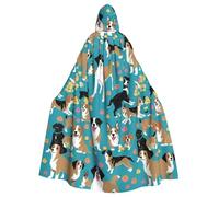 PUYhgb Lindo Corgi Imprimir Halloween Mantel, Cabo Carnaval Para Fiestas Temáticas, Casas Embrujadas Y Cosplay