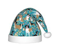 PUYhgb Lindo Corgi Print Unisex sombrero de Navidad, sombrero de vacaciones de Navidad, buen sombrero para Navidad, Cosplay