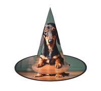 PUYhgb Lindo Dachshund Duggee imprimir sombrero de Halloween, ligero para la fiesta de Halloween/Carnaval, talla única para la mayoría
