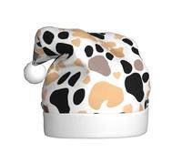PUYhgb Lindo perro pata impresiones adulto sombrero de Santa Claus, accesorio de vacaciones, sombrero de Navidad para fiestas navideñas, actuaciones de escenario
