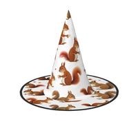 PUYhgb Lindo sombrero de Halloween con estampado de ardilla, ligero para fiesta de Halloween/carnaval, talla única se adapta a la mayoría
