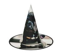 PUYhgb Lindo sombrero de Halloween con estampado de bulldog francés, ligero para fiesta de Halloween/Carnaval, talla única para la mayoría de las personas