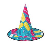 PUYhgb Lindo sombrero de Halloween con estampado de enfermera, ligero para fiesta de Halloween/Carnaval, talla única para la mayoría de las personas