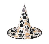 PUYhgb Lindo sombrero de Halloween con estampado de pata de perro, ligero para fiesta de Halloween/carnaval, talla única se adapta a la mayoría