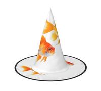 PUYhgb Lindo sombrero de Halloween con estampado de pez dorado, ligero para la fiesta de Halloween/Carnaval, talla única para la mayoría