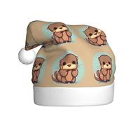 PUYhgb Lindo sombrero de Santa Claus con estampado de nutria, accesorio de vacaciones, sombrero de Navidad para fiestas navideñas, actuaciones en etapa