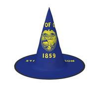 PUYhgb Oregon State Flag Print Halloween sombrero, ligero para la fiesta de Halloween/Carnaval, talla única para la mayoría