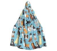 PUYhgb Puppy Doodles Print Halloween Mantel, Cabo Carnaval para fiestas temáticas, casas embrujadas y cosplay