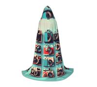 PUYhgb Retro Cool Camera Collection - Capa unisex con capucha, regalo pensado para Halloween, amantes del cosplay, fiestas temáticas