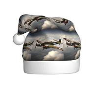 PUYhgb Segunda Guerra Mundial Avión Avión 2-Standard-Scale-2_00x Imprimir Sombrero de Santa Claus adulto, accesorio de vacaciones, sombrero de Navidad para fiestas navideñas, actuaciones en el
