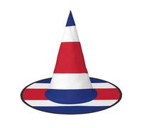 PUYhgb Sombrero de Halloween con estampado de bandera de Costa Rica, ligero para la fiesta de Halloween/Carnaval, talla única más