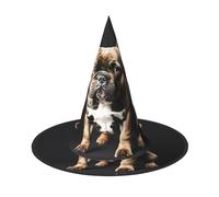 PUYhgb Sombrero de Halloween con estampado de Bulldog Francés de orejas largas, ligero para fiesta de Halloween/Carnaval, talla única para la mayoría