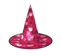 PUYhgb Sombrero de Halloween con estampado de corazón de amor de San Valentín, ligero para fiesta de Halloween/carnaval, talla única se adapta a la mayoría