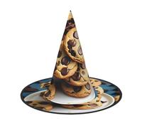 PUYhgb Sombrero de Halloween con estampado de galletas con chispas de chocolate, ligero para fiesta de Halloween/carnaval, talla única