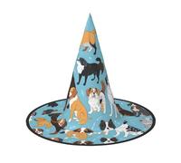 PUYhgb Sombrero de Halloween con estampado de garabatos, ligero para fiesta de Halloween/carnaval, talla única
