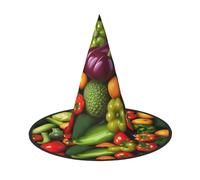 PUYhgb Sombrero de Halloween con estampado vegetal, ligero para fiesta de Halloween/carnaval, talla única para la mayoría de las personas