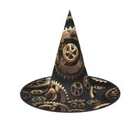 PUYhgb Steampunk Gears Print Halloween Sombrero, ligero para la fiesta de Halloween/Carnaval, talla única para la mayoría