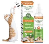 puyrzoe Spray repelente natural para gatos, spray disuasorio para gatos en interiores y exteriores, spray antiarañazos para muebles, sofás, cortinas, plantas, disuasorio para gatos para mantener a las