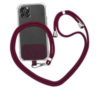puyu zhe Cordón Correa Cuerda Universal,Parche Cadena de teléfono Llavero Cordón Compatible con la mayoría de los teléfonos inteligentes para Carcasa de teléfono(Vino rosso)