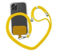 puyu zhe Cordón Correa Cuerda Universal,Parche Cadena de teléfono Llavero Cordón Compatible con la mayoría de los teléfonos inteligentes para Carcasa de teléfono(Amarillo)