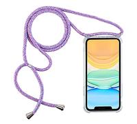 PuYu Zhe Funda con Cuerda Compatible con Samsung Galaxy S20 FE(4G/5G)/S20 Lite,Carcasa Transparente TPU Silicona Case con Ajustable Collar Correa de Cuello Cadena Cordón-Arcoiris Azul