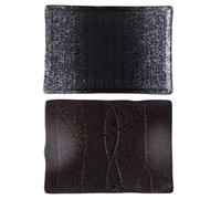 PUYUNA 2 platos de comida estilo japonés, plato sushi simple, rectangulares cerámica utilizados for almacenar postres y refrigerios, vajilla doméstica for restaurantes hogar