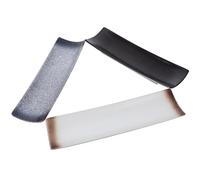 PUYUNA Bandeja de sushi cerámica 3 piezas, plato for servir, estilo japonés rectangular, bandeja almacenamiento diseño atractivo for cenas familiares y fiestas especiales, aleatorio