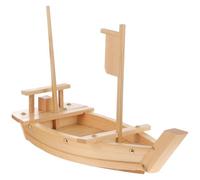 PUYUNA Bandeja for servir barco de Sushi madera blanca 50cm, plato Sashimi estilo japonés for decoración mesa restaurante y hogar