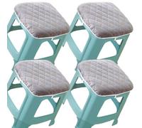 PUYUNA Cojines for Taburete de Bar, Fundas cuadradas 30 x cm for sillas Comedor, Cocina, Oficina y jardín, Antideslizantes cómodos (6,4 Unidades, (12 12 Pulgadas))(@2,4pcs 30x30cm(12x12in))